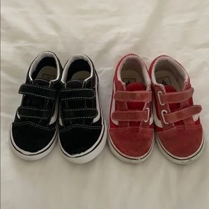 Vans Old Skool Bundle of toddler size 8 Velcro